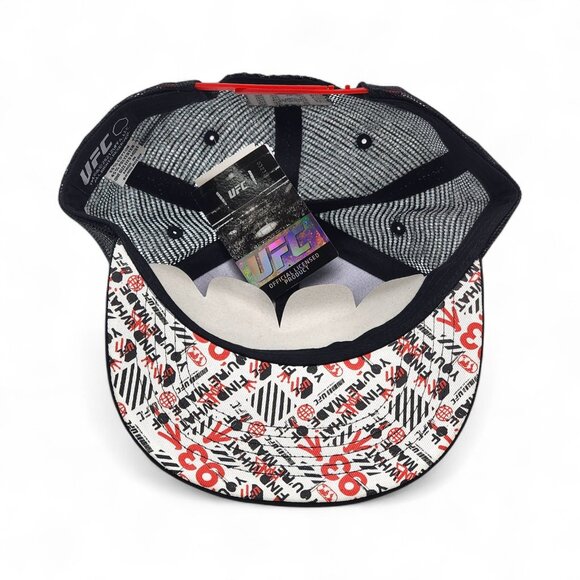 ​​UFC Find What You're Made Of Mesh Trucker Snapback Adjustable Black Cap - NEW - Picture 4 of 4